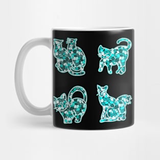 Crystal Group Cat (turquoise) Mug